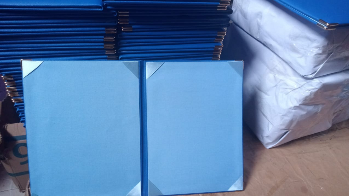 Certificate Holder PU leather Holders kenya branding promotional Custom gift card corporate Notebook banner Pitstop printshop