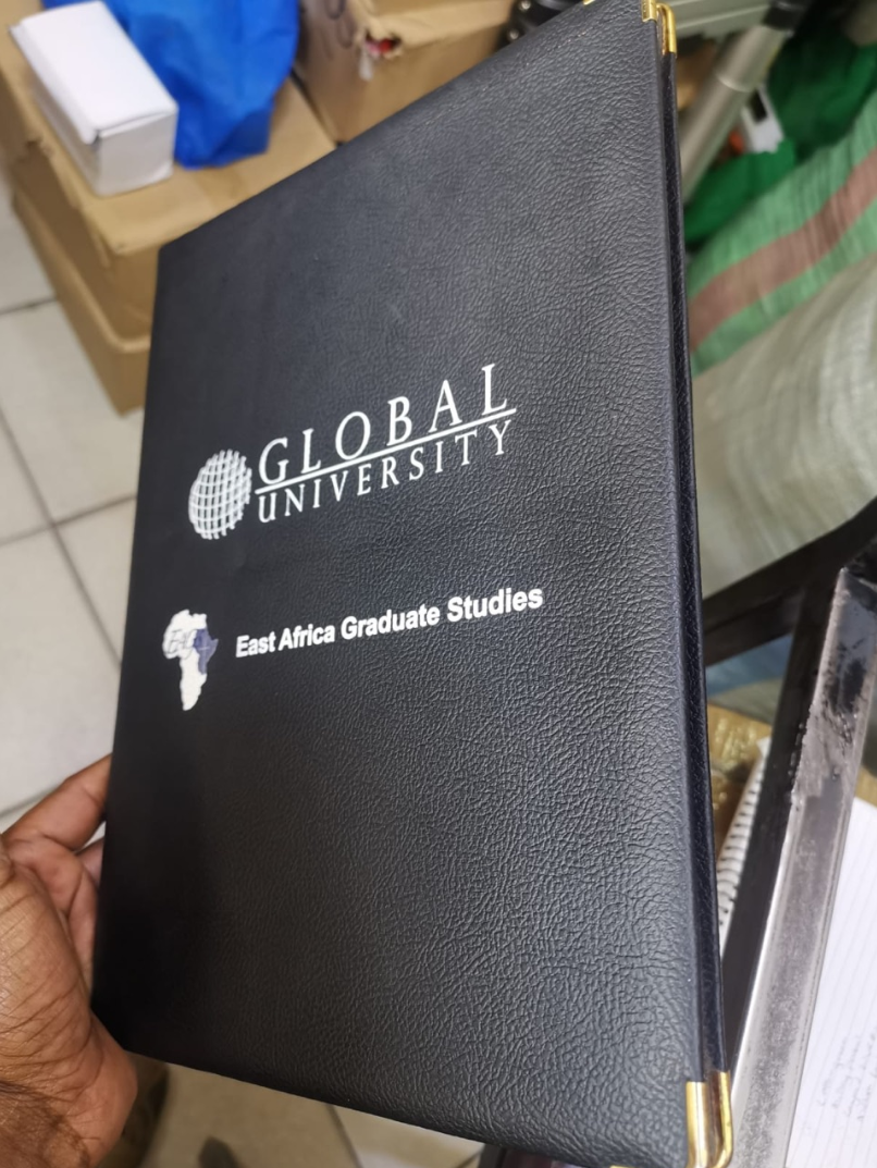 Certificate Holder PU leather Holders kenya branding promotional Custom gift card corporate Notebook banner Pitstop printshop