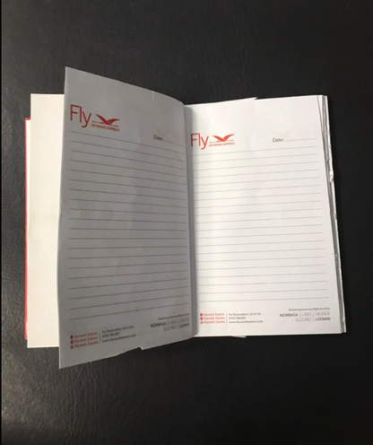 Customized corporate notebooks Book kenya branding promotional Custom gift card corporate Notebook banner Pitstop printshop
